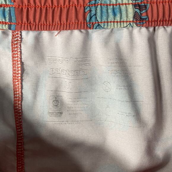 Patagonia Swim Trunks Surf Board Shorts Red Blue Men’s Size Medium - Picture 3 of 5